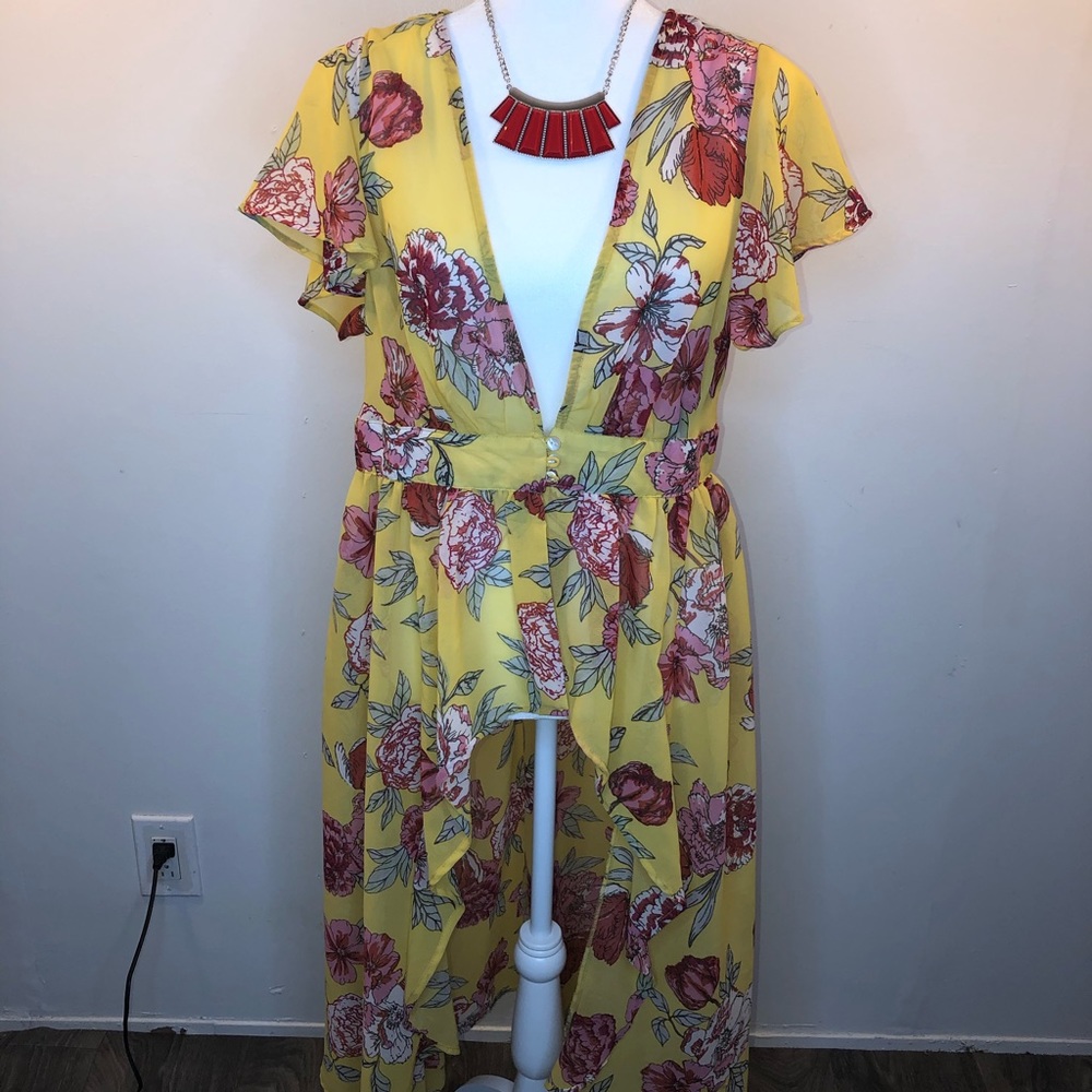 Charlotte Russe Kimono-Duster Hi Lo